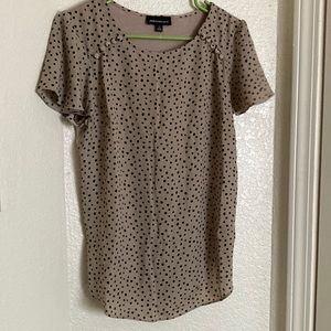 Dondria Mixed Material Flutter Sleeve Blouse Small